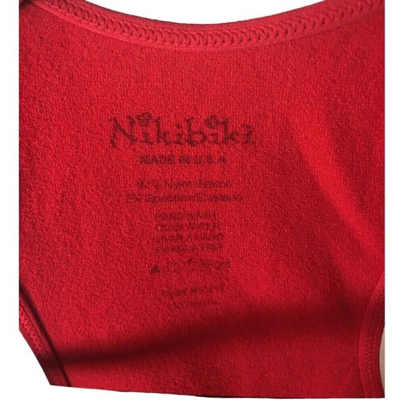 Nikibiki Red Tank Top One Size Fits Most Small Medium Large Athletic Shirt - Picture 4 of 4